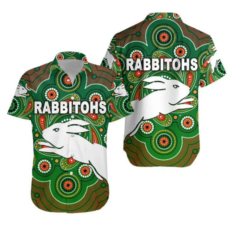 NRL South Sydney Rabbitohs Indigenous – Green Hawaiian Shirt