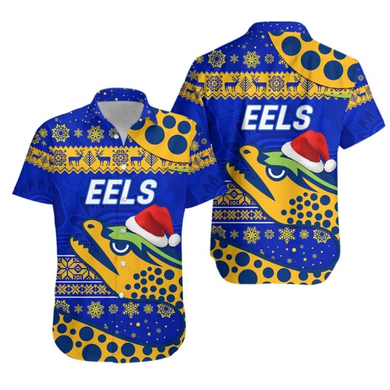 NRL Parramatta Eels Christmas Simple Style – Blue Hawaiian Shirt