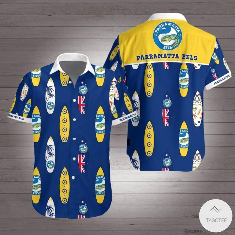 NRL Parramatta Eels Surfboard Hawaiian Shirt