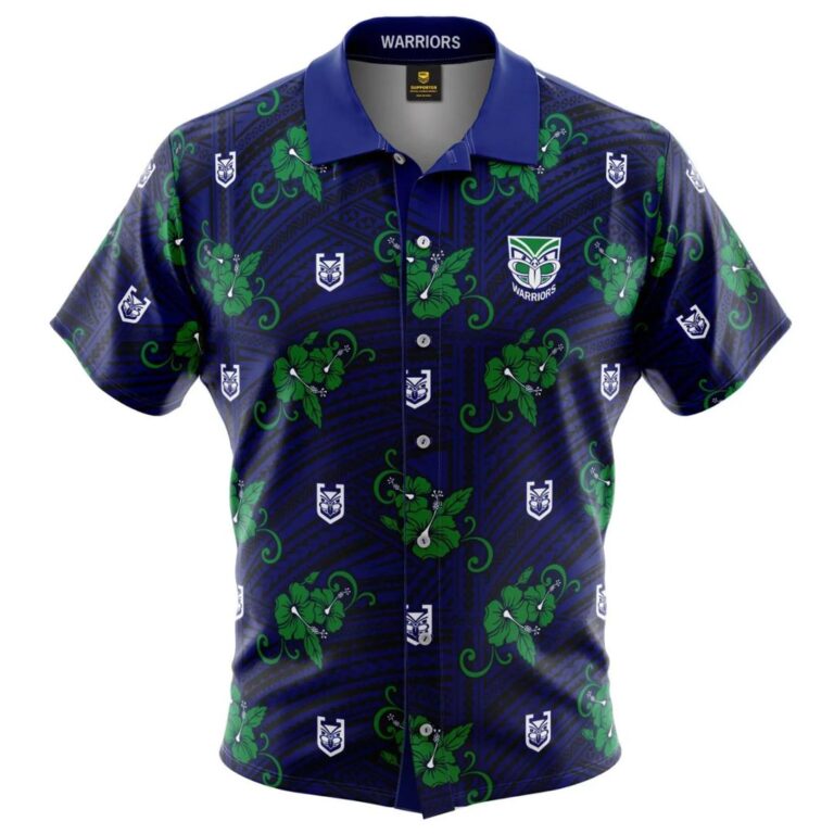 NRL New Zealand Warriors Tribal Hawaiian Shirt