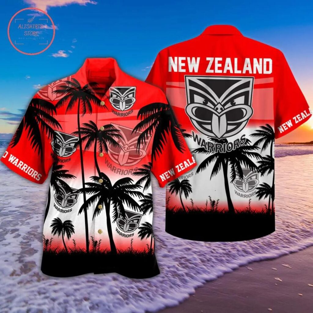 NRL New Zealand Warriors Tropical Hawaiian Shirt