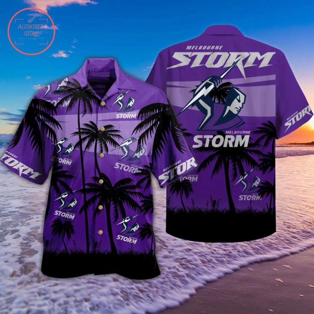 NRL Melbourne Storm Tropical Hawaiian Shirt