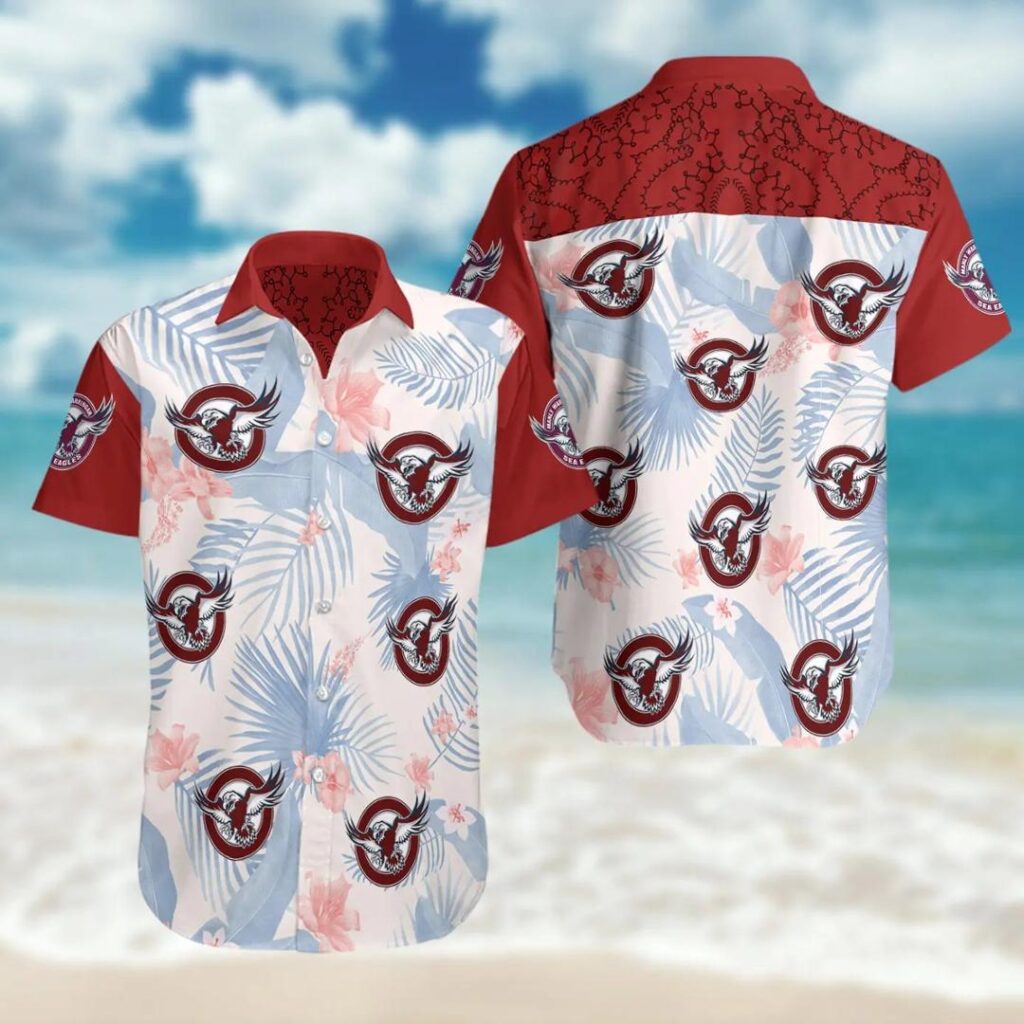 NRL Manly Warringah Sea Eagles Beach Hawaiian Shirt