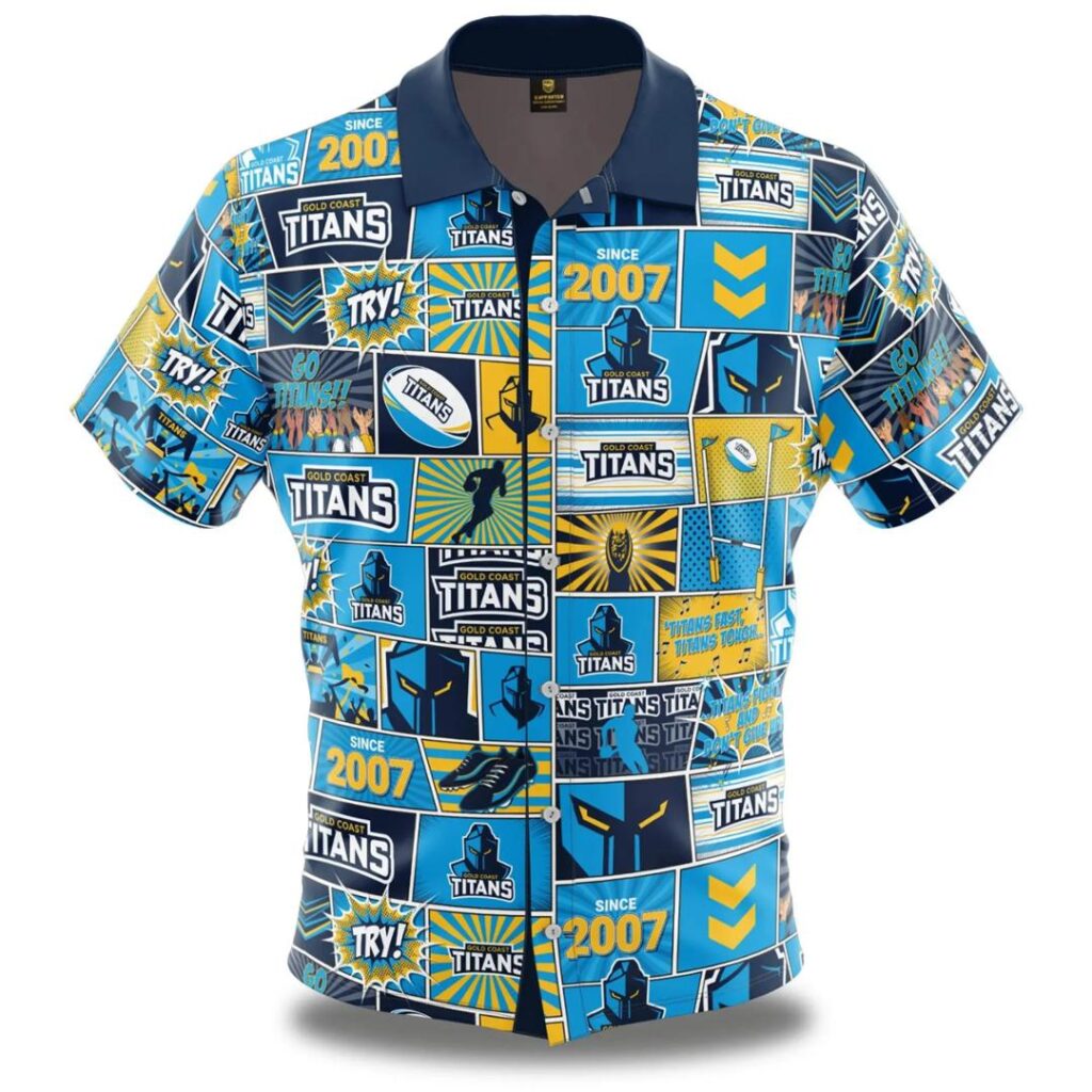 NRL Gold Coast Titans Fanatic Hawaiian Shirt