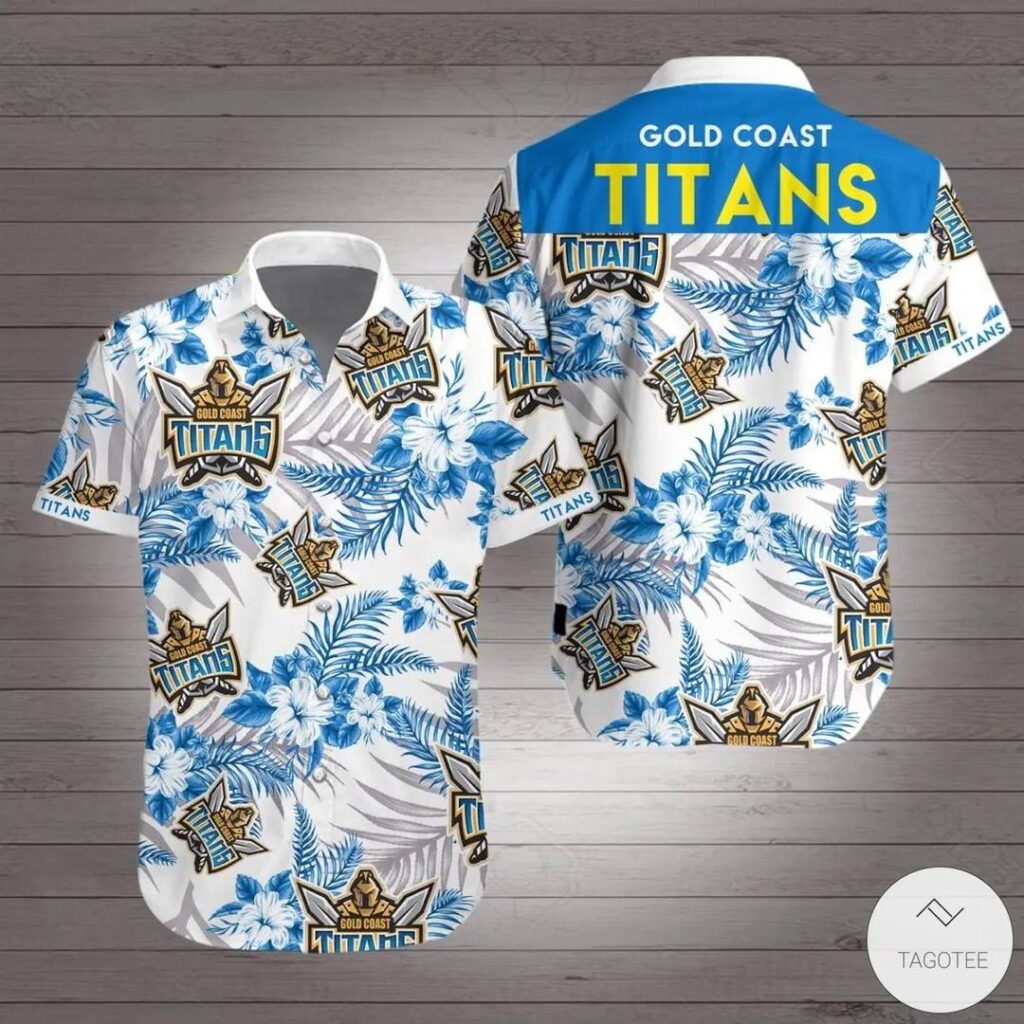 NRL Gold Coast Titans Floral Hawaiian Shirt