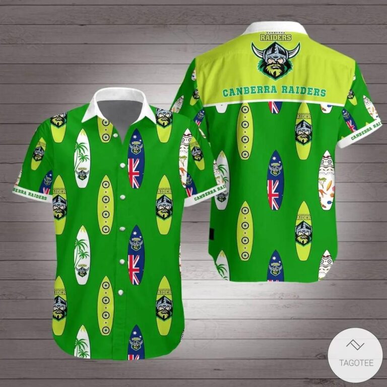 NRL Canberra Raiders Surfboard Hawaiian Shirt