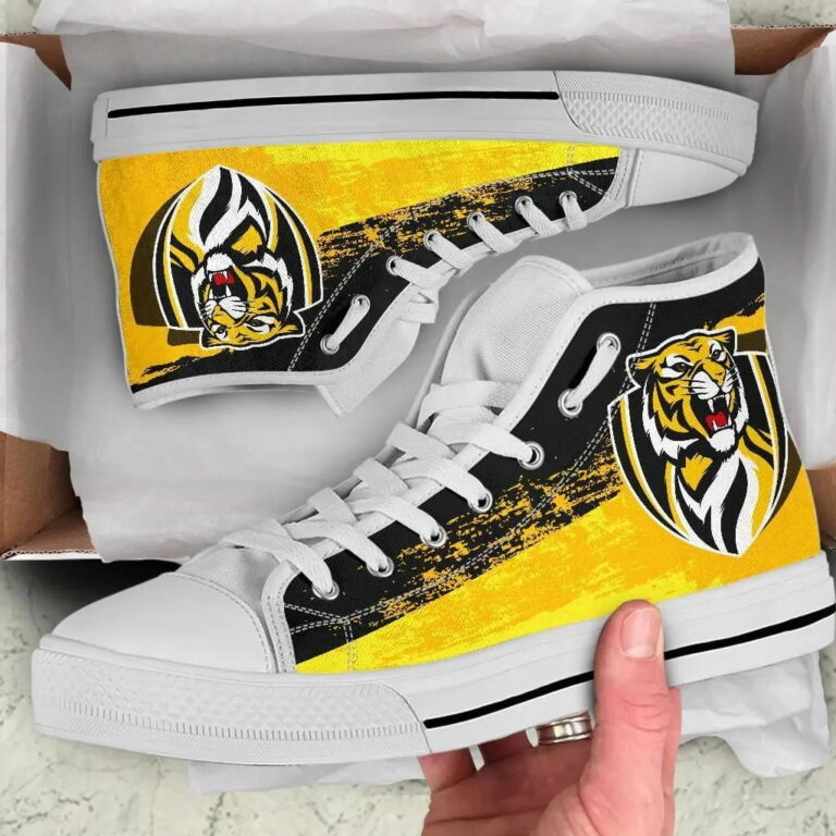 AFL Richmond Tigers Black Yellow High Top Shoes