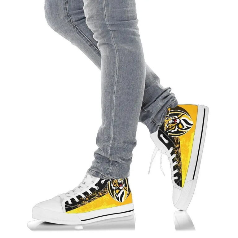 AFL Richmond Tigers Black Yellow High Top Shoes