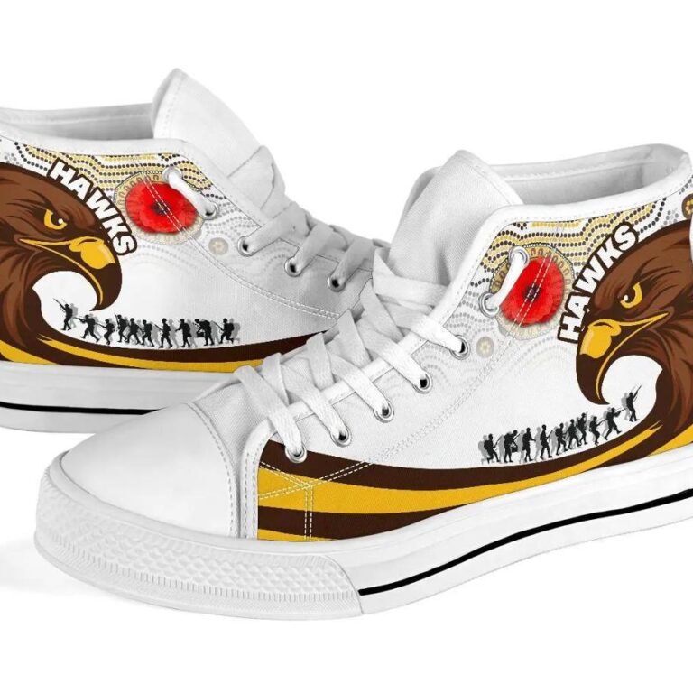 AFL Hawthorn Hawks ANZAC Day High Top Shoes
