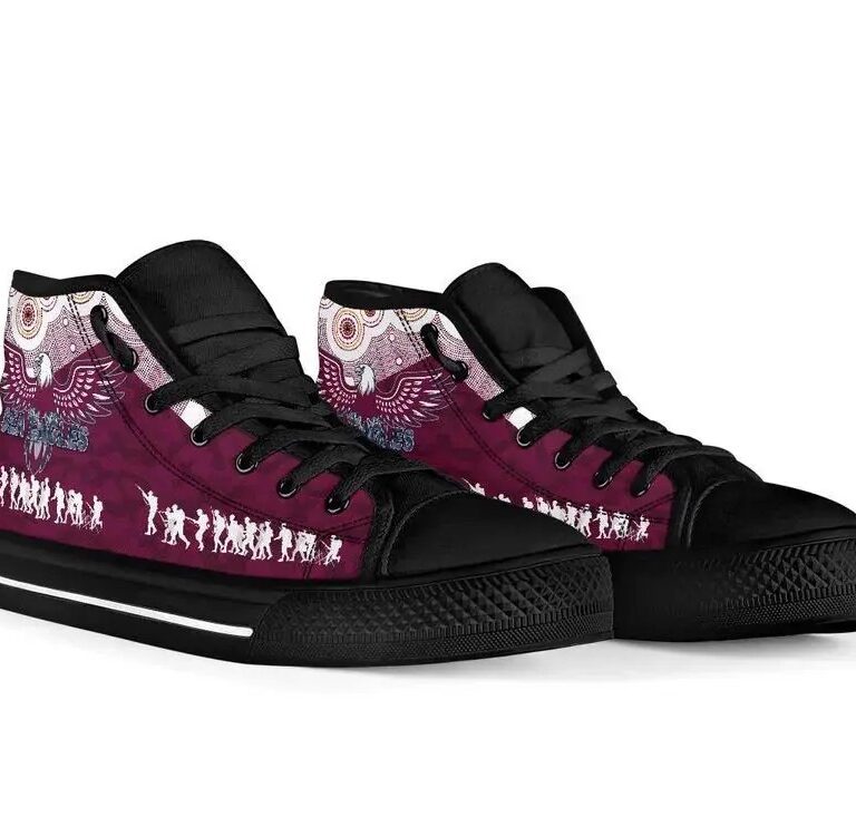 NRL Manly Warringah Sea Eagles ANZAC Day Indigenous High Top Shoes