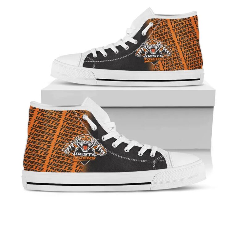 NRL Wests Tigers High Top Shoes