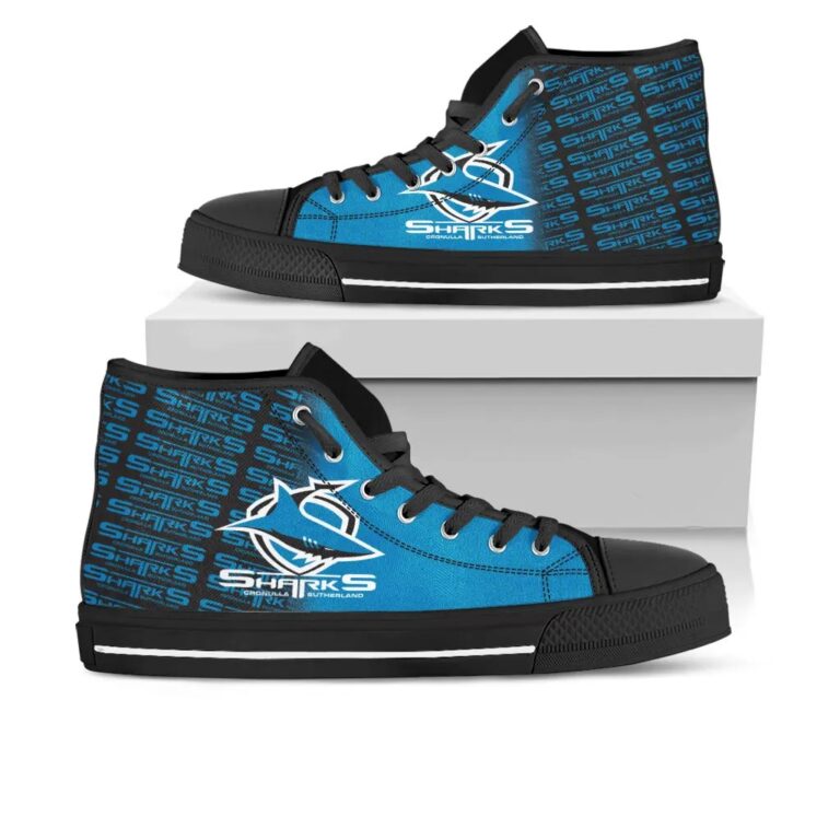 NRL Cronulla-Sutherland Sharks High Top Shoes