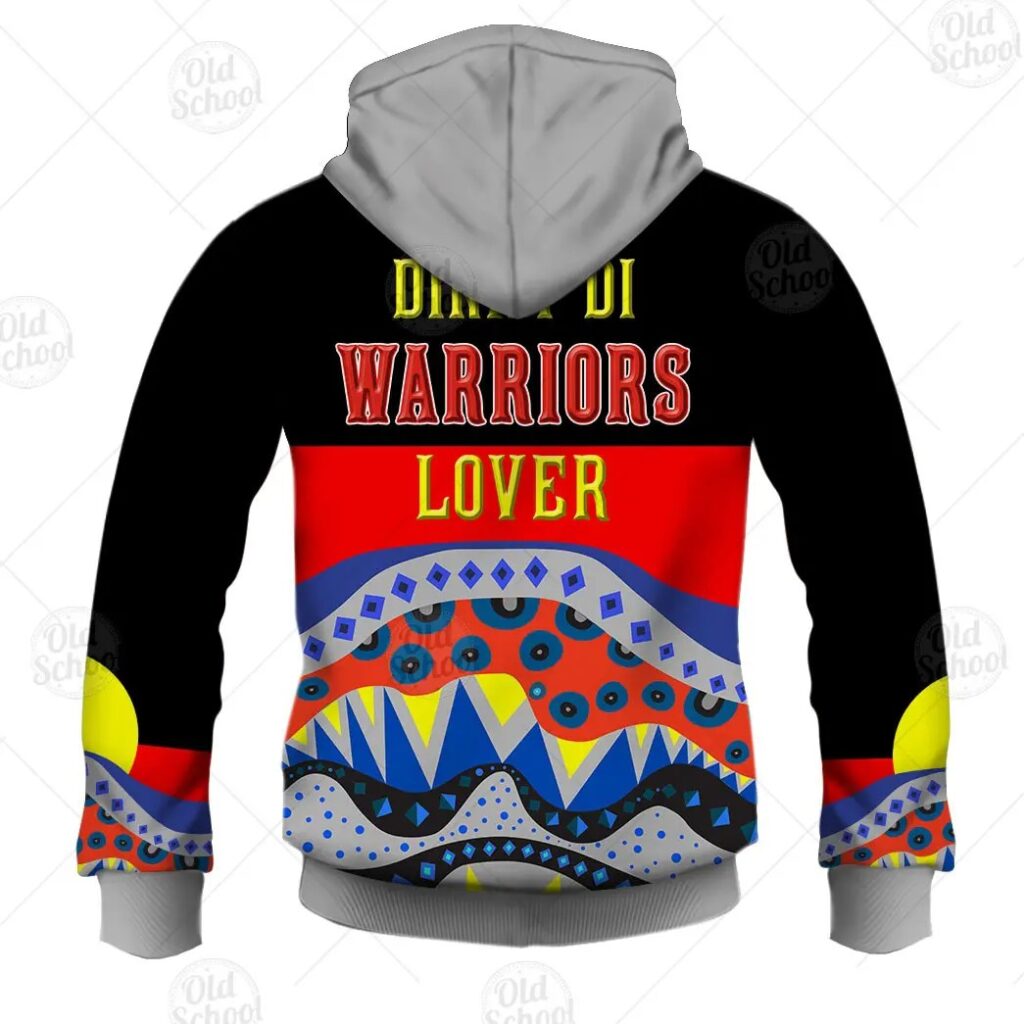 NRL New Zealand Warriors Dinky Di Lover Aboriginal Flag x Indigenous Pullover Hoodie