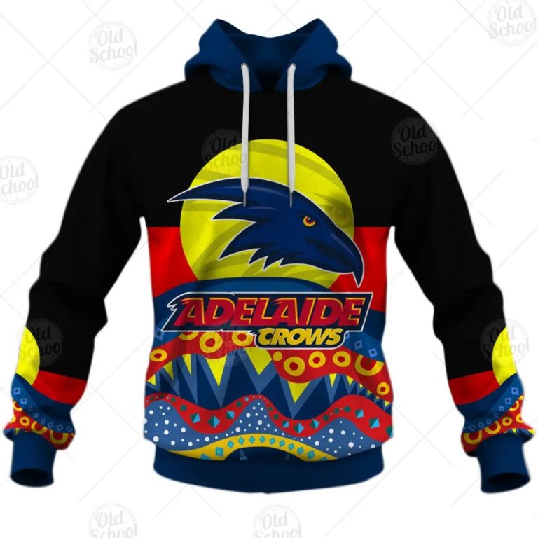AFL Adelaide Crows Dinky Di Lover Aboriginal Flag x Indigenous Pullover Hoodie