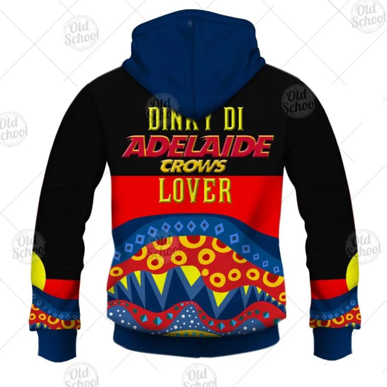 AFL Adelaide Crows Dinky Di Lover Aboriginal Flag x Indigenous Pullover Hoodie