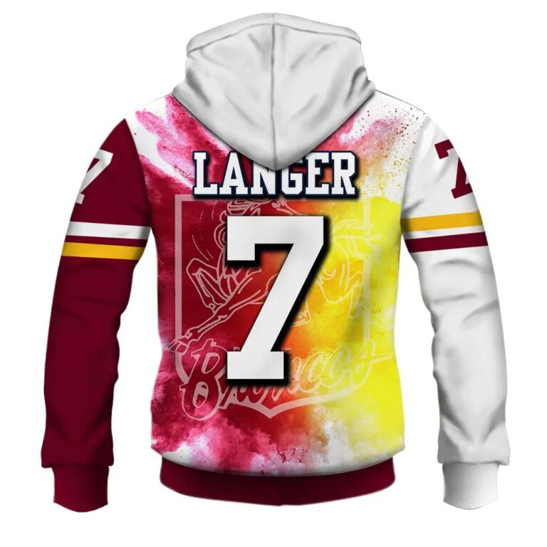 NRL Brisbane Broncos Allan Langer Pullover Hoodie