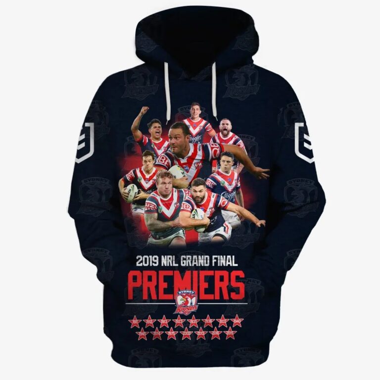 NRL Sydney Roosters Premiers 2019 Pullover Hoodie