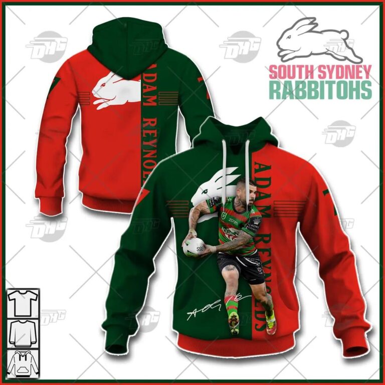 NRL South Sydney Rabbitohs Adam Reynolds Elite Player Pullover Hoodie Style T17