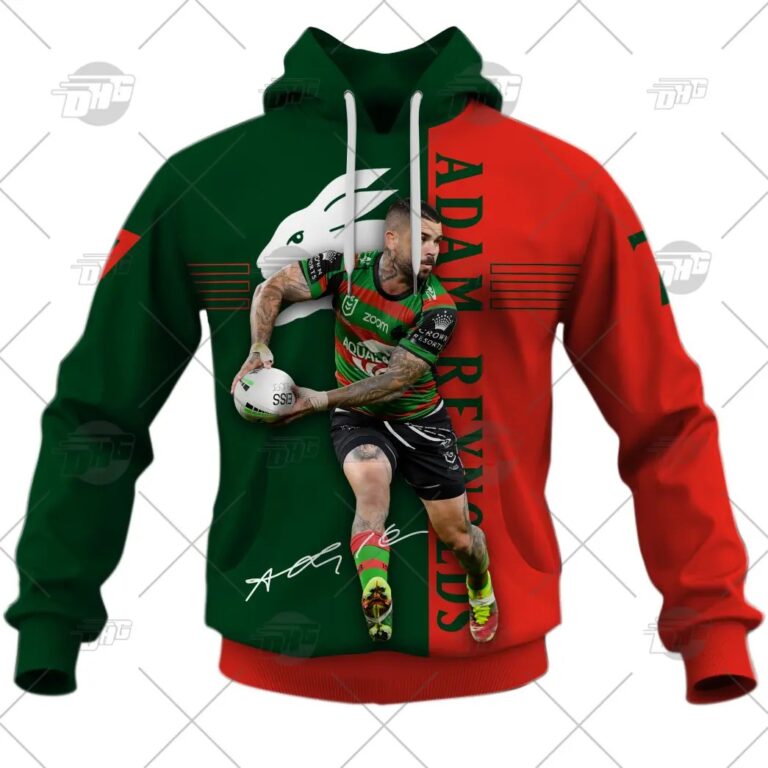 NRL South Sydney Rabbitohs Adam Reynolds Elite Player Pullover Hoodie Style T17