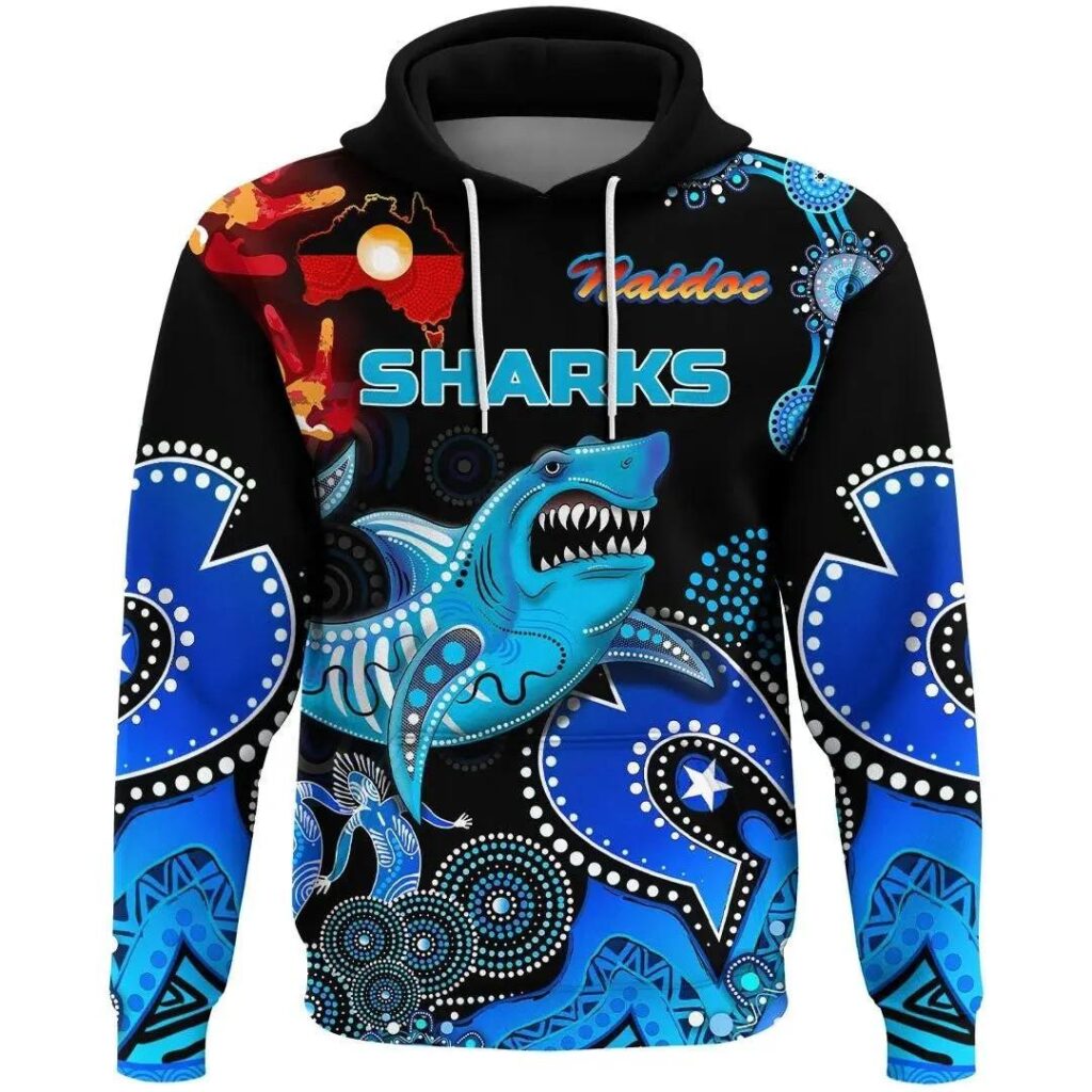 NRL Cronulla-Sutherland Sharks Naidoc Pullover Hoodie