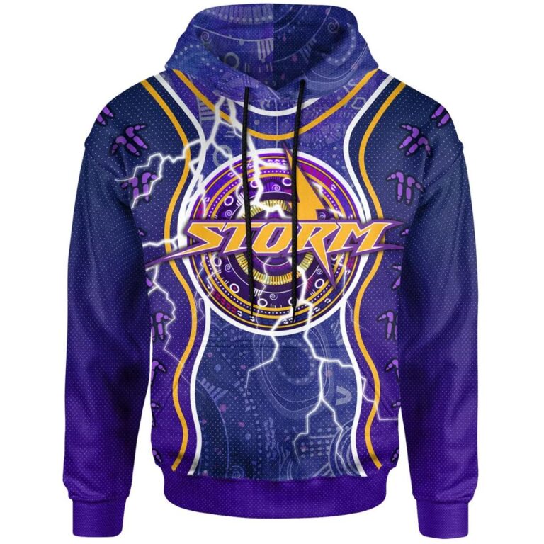 NRL Melbourne Storm Indigenous Purple Pullover Hoodie