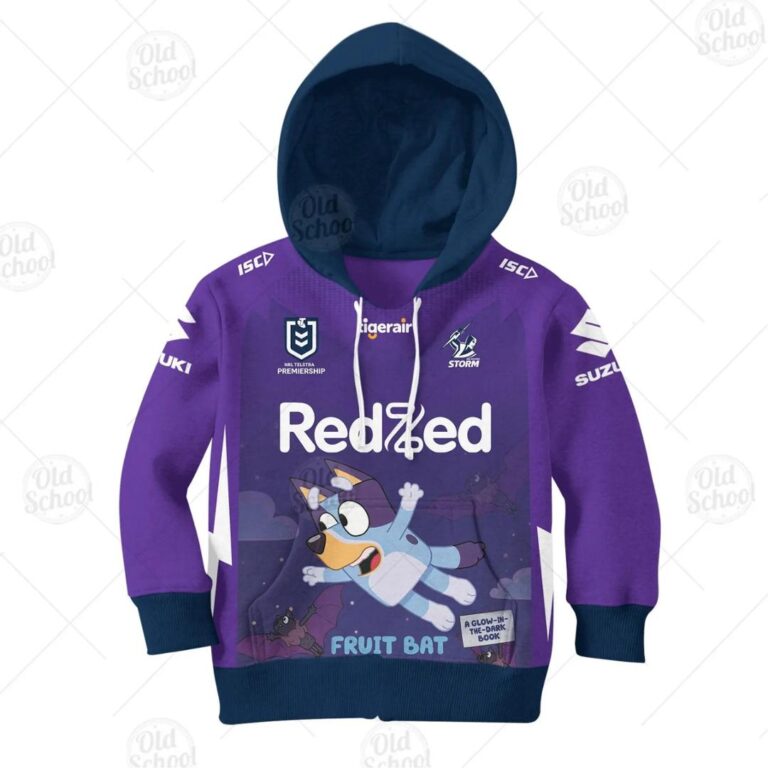 NRL Melbourne Storm x Bluey Jersey 2020 Kids Pullover Hoodie