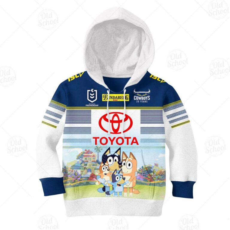 NRL North Queensland Cowboys Bluey Jersey 2020 Kids Pullover Hoodie