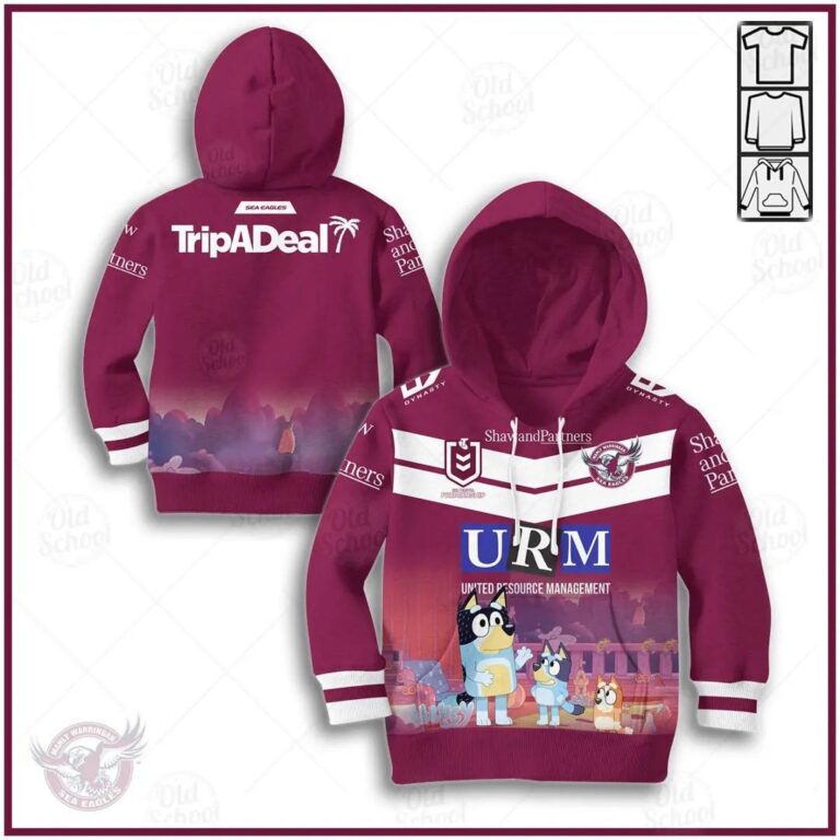 NRL Manly Warringah Sea Eagles Jersey 2020 Kids Pullover Hoodie