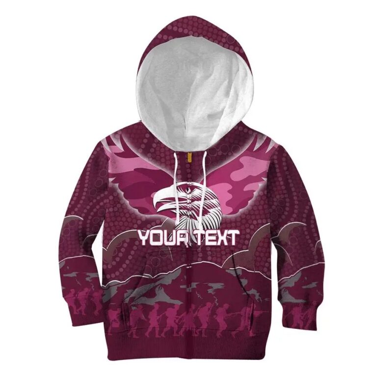 NRL Manly Warringah Sea Eagles ANZAC Day Kids Pullover Hoodie