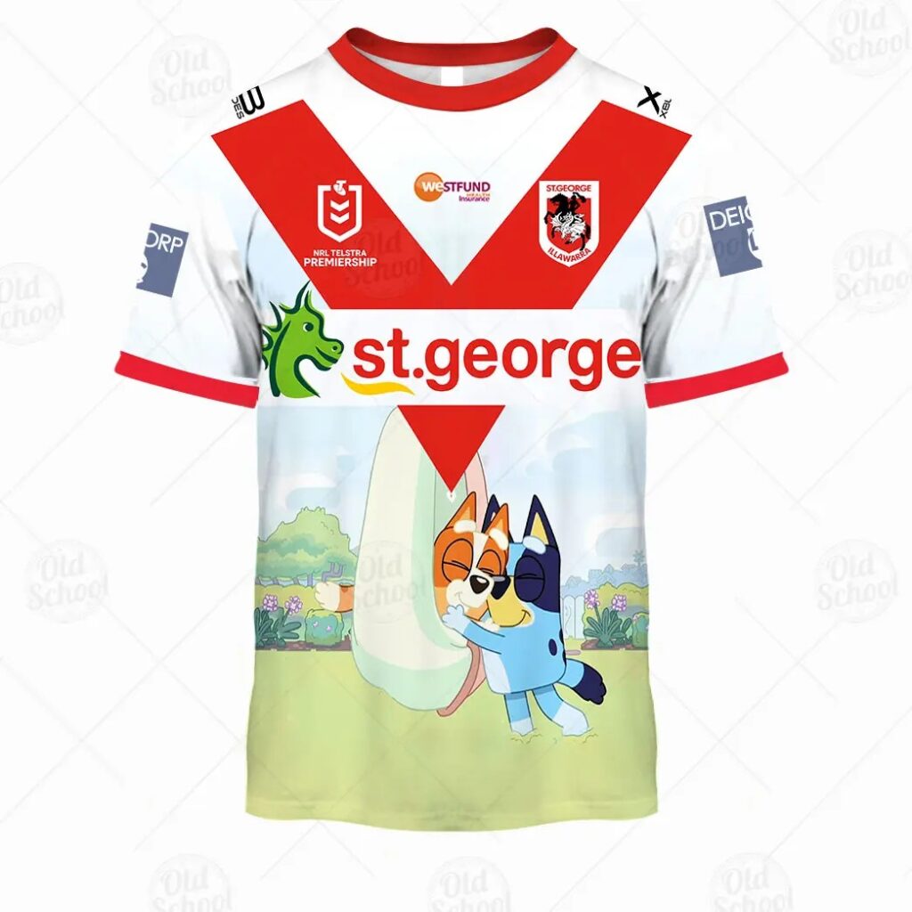 NRL St. George Illawarra Dragons x Bluey Jersey 2020 Kids T-Shirt