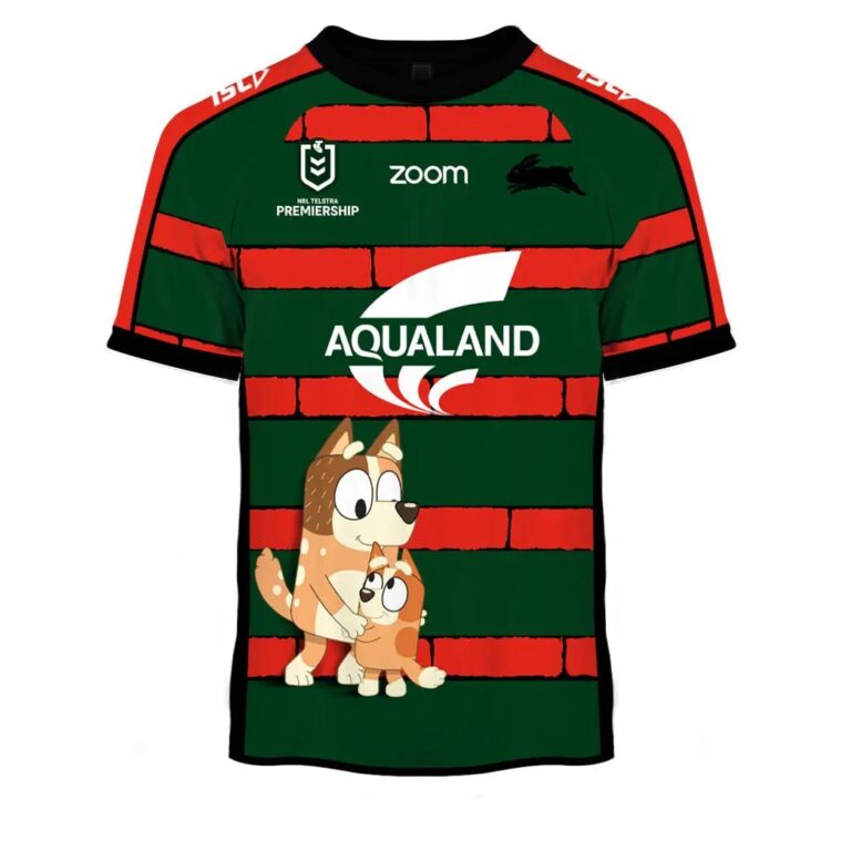 NRL South Sydney Rabbitohs x Bluey Jersey 2020 Kids T-Shirt