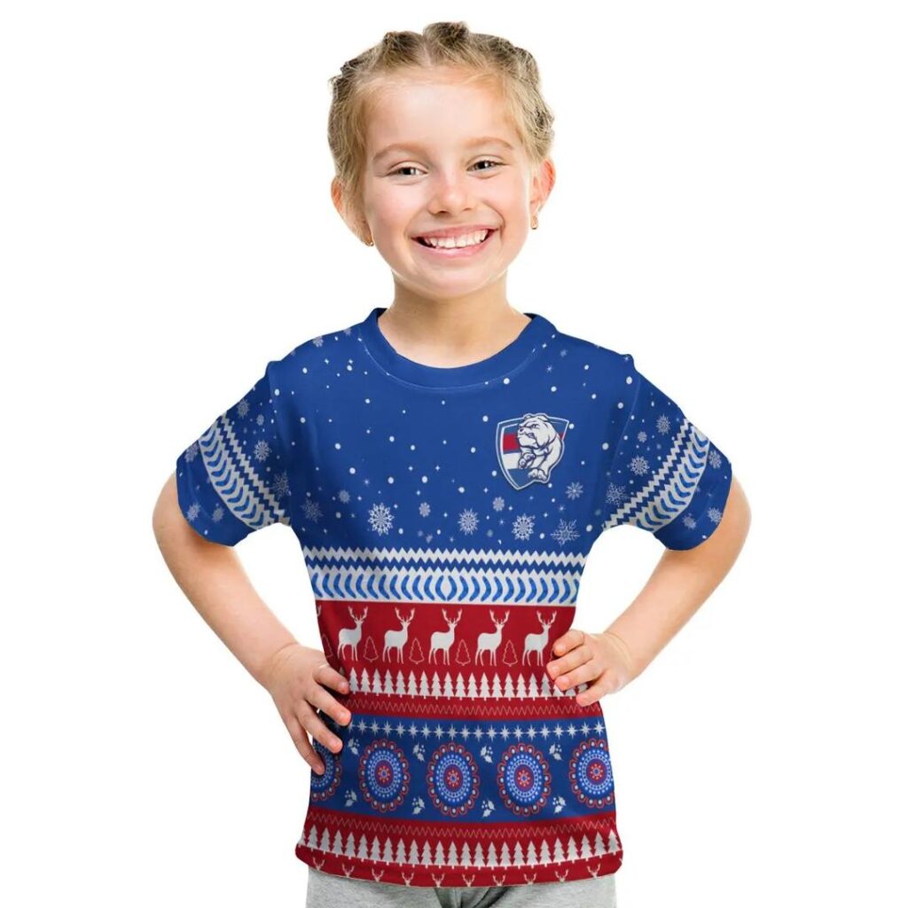 AFL Western Bulldogs Christmas Indigenous Kids T-Shirt