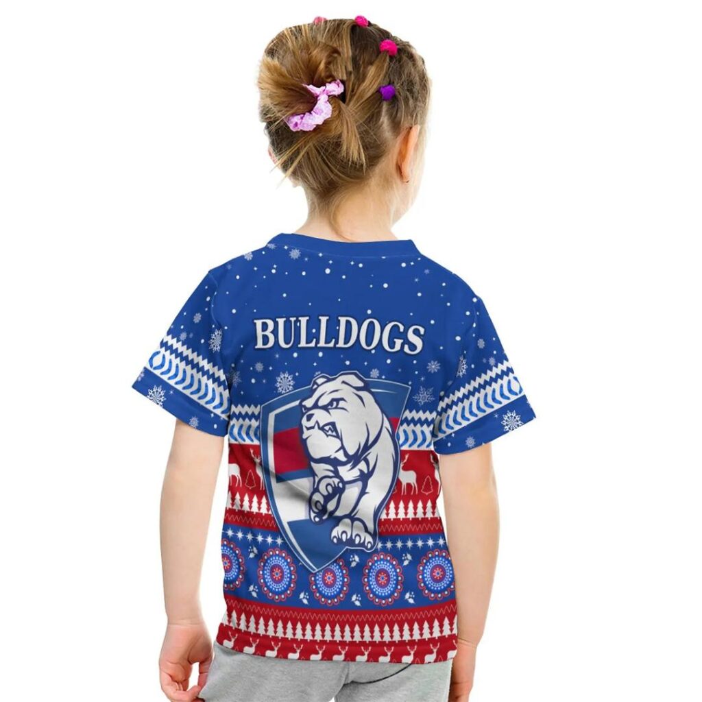AFL Western Bulldogs Christmas Indigenous Kids T-Shirt