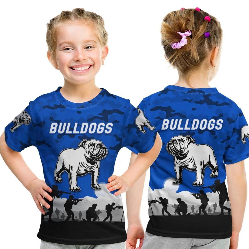 NRL Canterbury-Bankstown Bulldogs Anzac Day Camo Kids T-Shirt