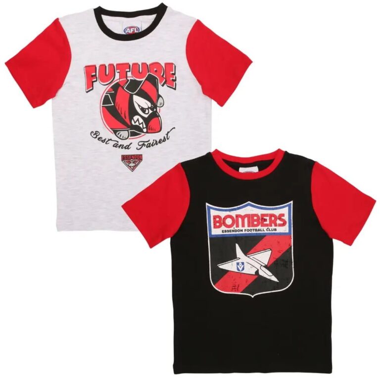 AFL Essendon Bombers Twin Pack Kids T-Shirt