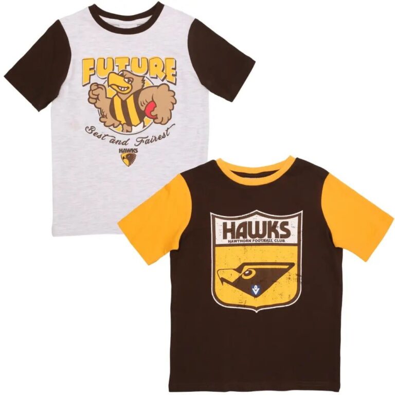 AFL Hawthorn Hawks Twin Pack Kids T-Shirt