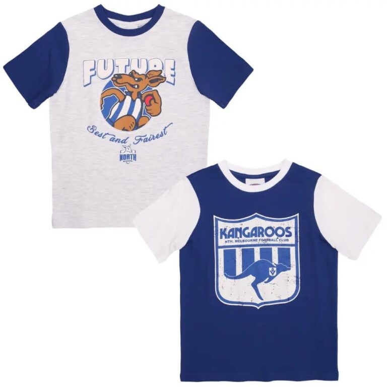 AFL North Melbourne Kangaroos Twin Pack Kids T-Shirt