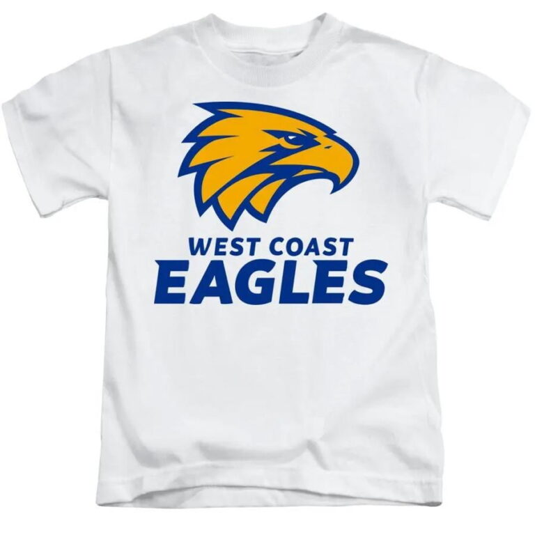 AFL West Coast Eagles Logo White Kids T-Shirt