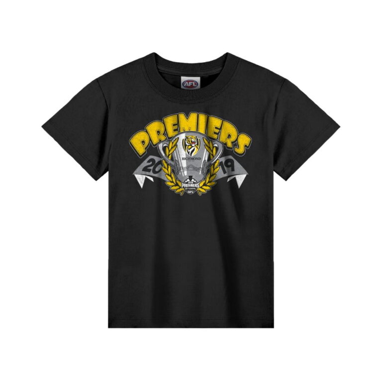 AFL Richmond Tigers Black Kids T-Shirt