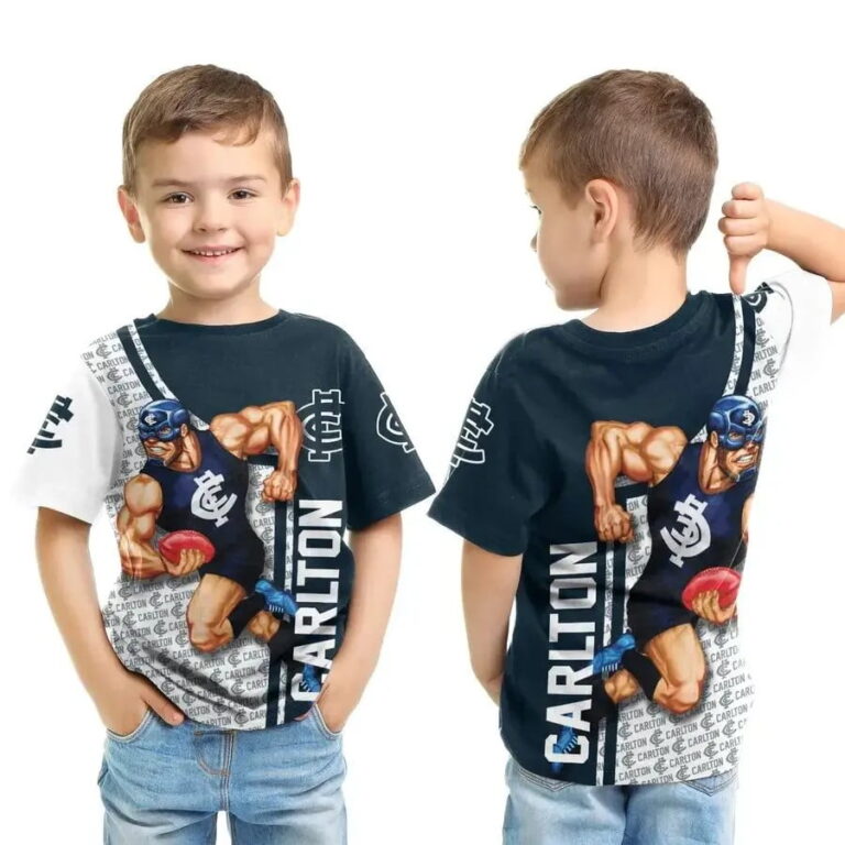 AFL Carlton Blues Mascot Kids T-Shirt