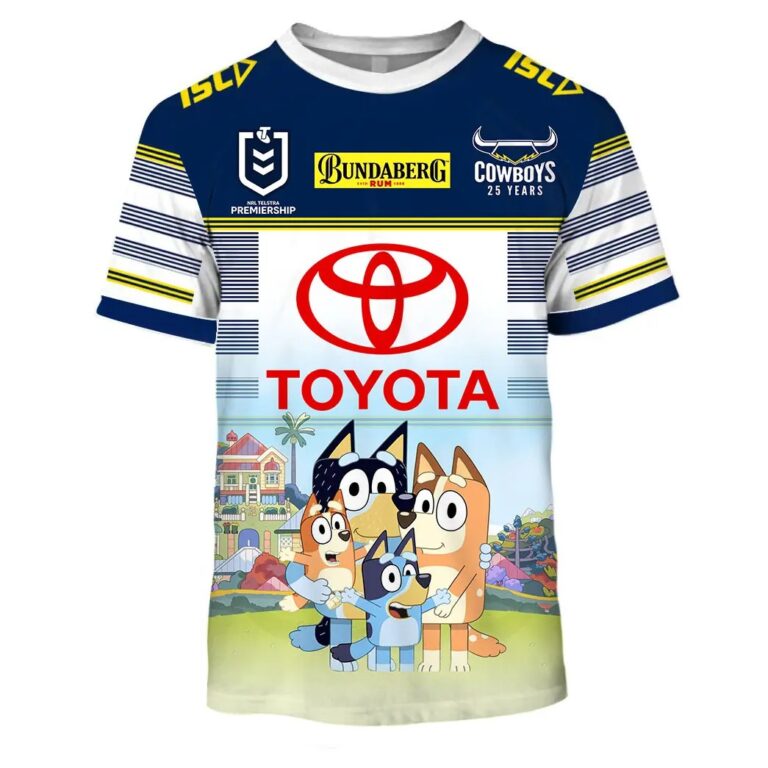 NRL North Queensland Cowboys Bluey Jersey 2020 Kids T-Shirt