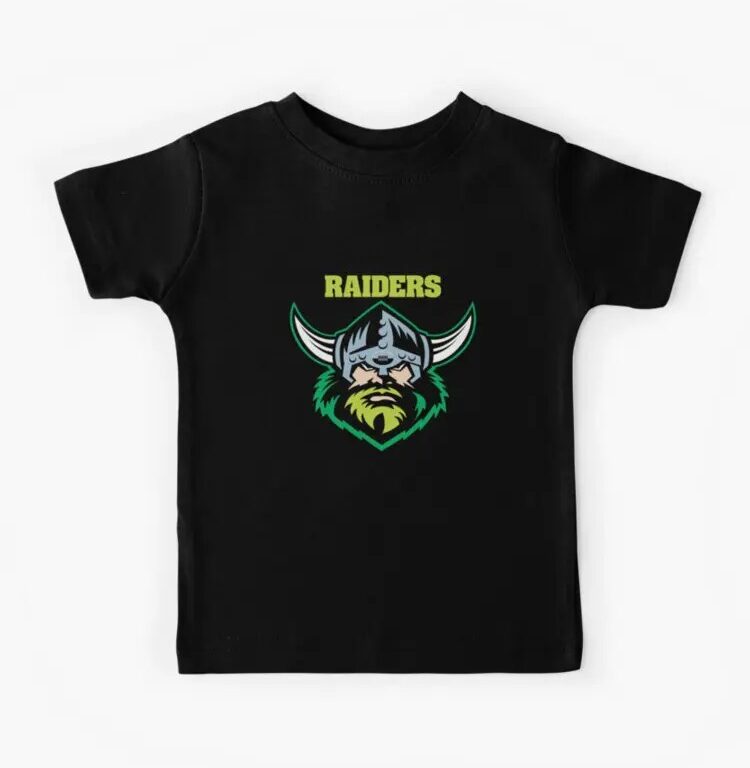 NRL Canberra Raiders Black Kids T-Shirt