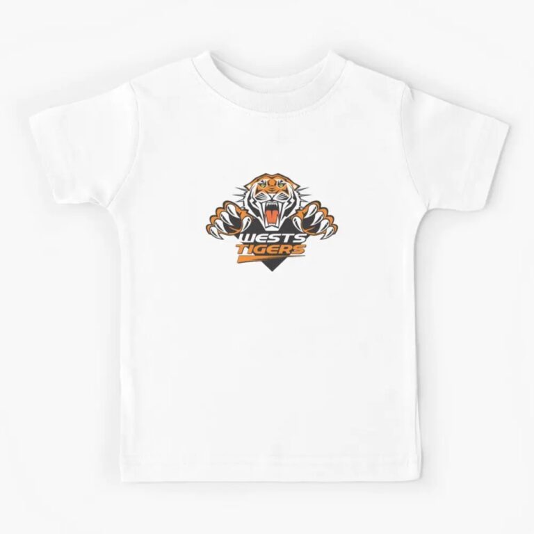 NRL Wests Tigers White Kids T-Shirt