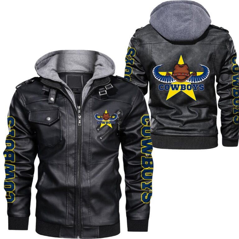 NRL North Queensland Cowboys Leather Jacket