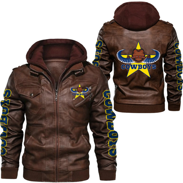 NRL North Queensland Cowboys Leather Jacket