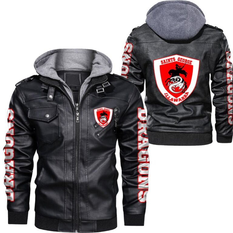 NRL St. George Illawarra Dragons Leather Jacket