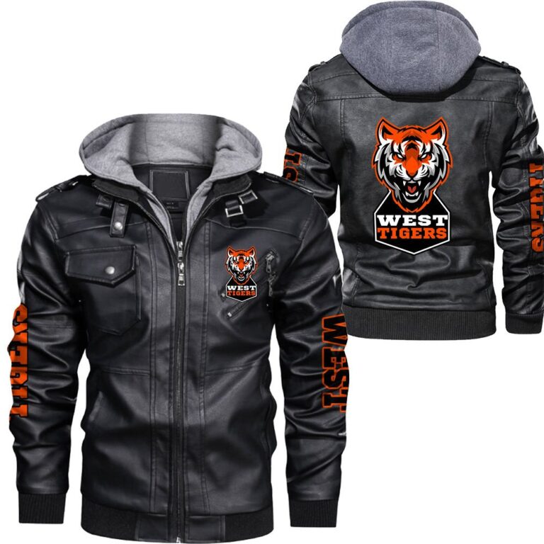 NRL West Tigers Leather Jacket
