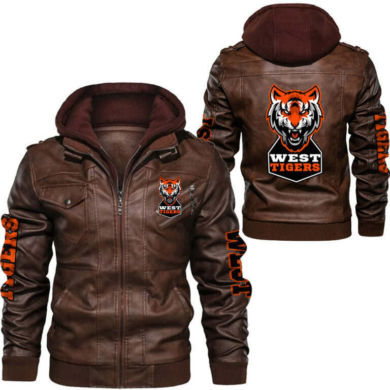 NRL West Tigers Leather Jacket