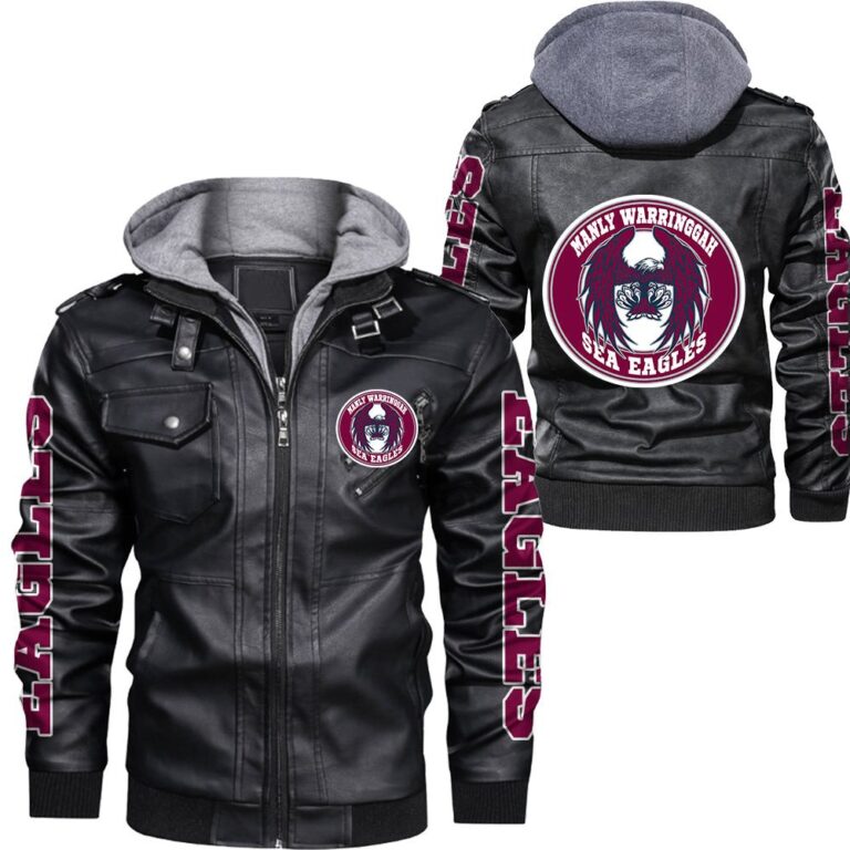 NRL Manly Warringah Sea Eagles Leather Jacket