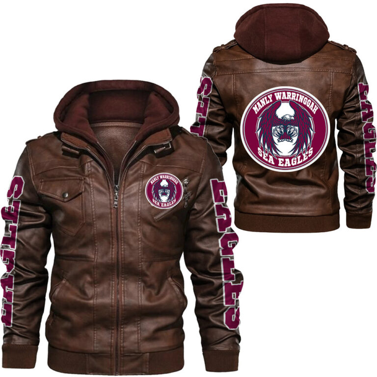 NRL Manly Warringah Sea Eagles Leather Jacket